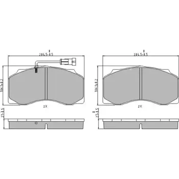 Brzdová destička QWP Sada brzdových destiček QWP WHD143BP