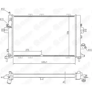 Chladič motoru QWP Chladič vody QWP WRA107