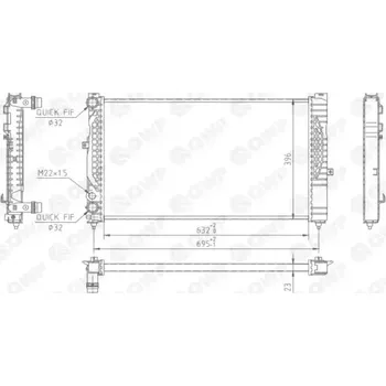 Chladič motoru QWP Chladič vody QWP WRA135