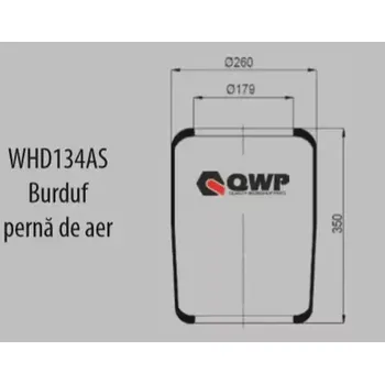 QWP Měch pneumatického odpružení QWP WHD134AS