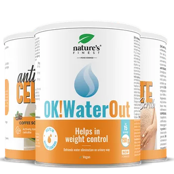 Tělový peeling 2x Anti Cellulite kávový peeling + OK!WaterOut