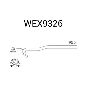 Výfuková trubka QWP Výfuková trubka QWP wex9326