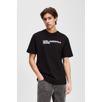 Pánské tričko TRIČKO KARL LAGERFELD JEANS KLJ REG SS ESSENTIAL TEE BLACK