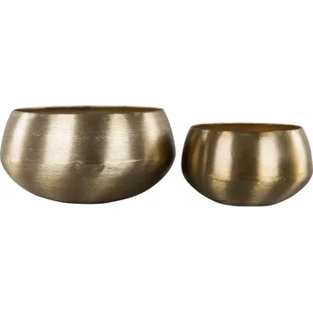 Květináč Žlutý kovový Květináč Skandi.pl 32 cm x 32 x 18 cm