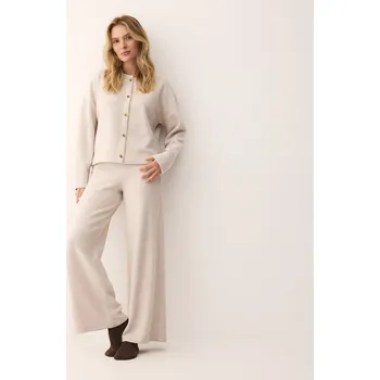 Dámské kalhoty Reserved - Kalhoty se širokými nohavicemi - béžová - 885GA-08M - 885GA-08M-L