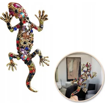 Brož Dekorativní křišťály Brož COLORFUL CHAMELEON BZ167