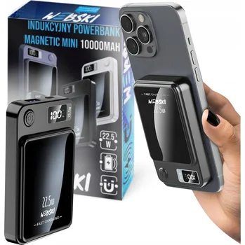 Powerbanka Webski Magnetická indukční powerbanka s kapacitou 10000mAh, 22,5W + kabel USB-C