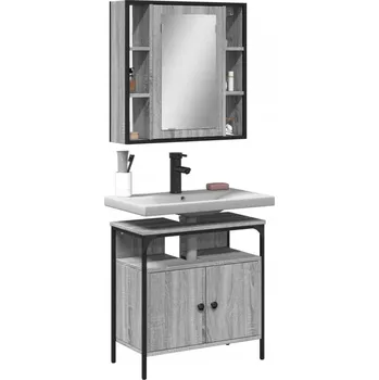 Koupelnový nábytek Dvou-dílná sada koupelnového nábytku, šedý dub sonoma Lumarko!