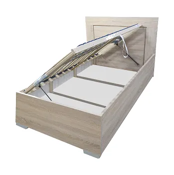 Postel DOMINGO 90 (DESIRE) KOMPLET POSTEL 90 včetně roštu a up - LAMINO DUB SONOMA (bardolino) kolekce "FN" (K150-