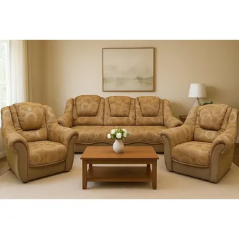 Sedací souprava Falco Sedací souprava Bára 3f+1+1 Arlo 5/sv.hnědá Látka: Arlo 5