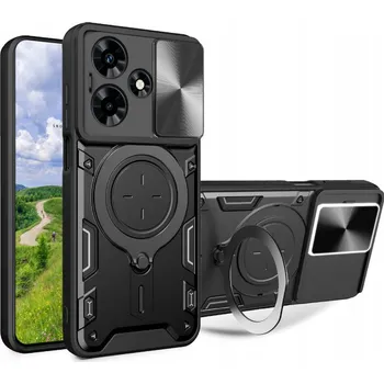 Pouzdro na mobilní telefon Zadní Kryt RCBR pro Infinix Hot 30i 4G RING PANCERNE CASE černý