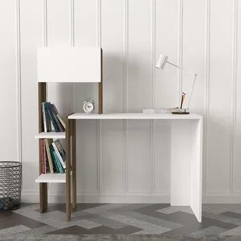 Psací stůl RAITO psací stůl, bílá/ořech