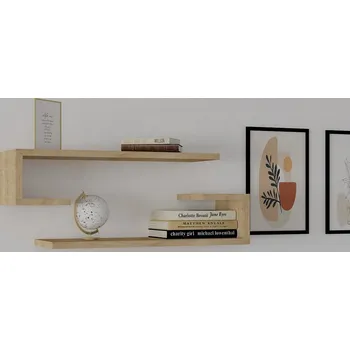 police Eldo Sapphire Oak 2 nástěnné police, dub Sapphire