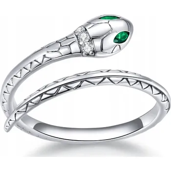 Prsten Stříbrný Prstýnek Otevřený LESKLÝ HAD S925