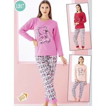 Dámské pyžamo C-Lemon Dámské flanelové pyžamo - Everybody Barva: Červená, Velikost: XXL