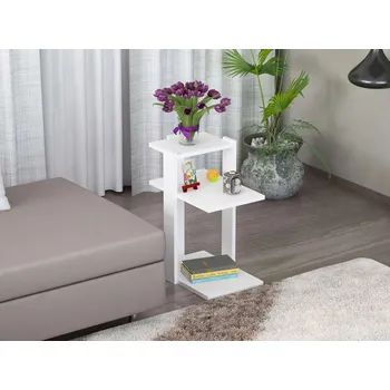 Konferenční stolek BROSARD skandinávský příruční stolek, bílá