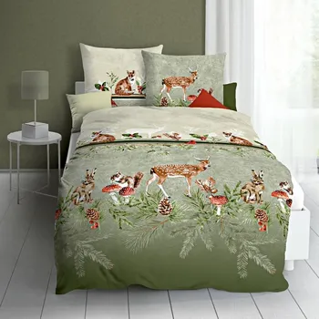 Povlečení 3Pagen Povlečení na jednolůžko Pod jmelím Velikost: 80x80 cm + 135x200 cm