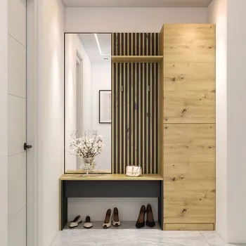 Předsíňová stěna RABAT 1 předsíň, dub Artisan/antracit