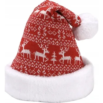 Vánoční dekorace Czapka Świętego Mikołaja Przebranie Vánoční kostým na Vánoce 30x34 cm