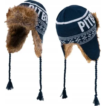 Čepice Pitbull zimní čepice ušanka modrá velikost L/XL