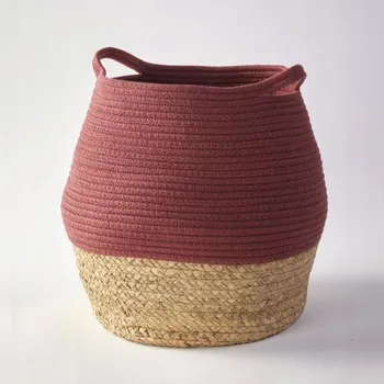 Úložný box KOŠ NA HRAČKY PRO DĚTI DO DĚTSKÉHO POKOJE KOŠÍK BORDOVÝ Ø 30 cm