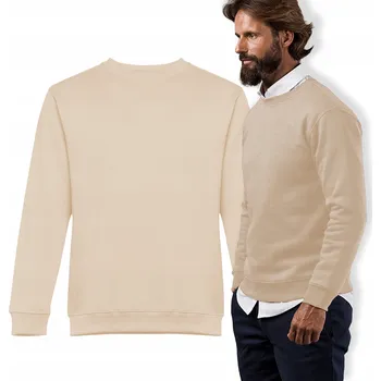 Dámská mikina Tepláková MIKINA vojenská dámská pánská bez kapuce pro potisk krémová XXL