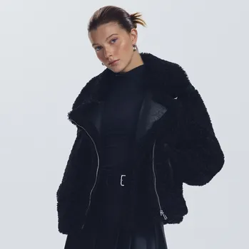 Dámské tričko Reserved - Longsleeve s rolákem - černý - ZI723-99X - ZI723-99X-L