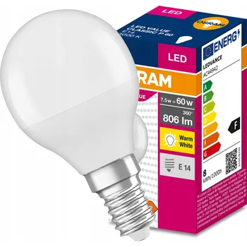 Žárovka LED žárovka E14 7,5W E14 teplá barva LEDVANCE
