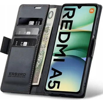 Pouzdro na mobilní telefon Flipové pouzdro Erbord pro Xiaomi Redmi A5, černé