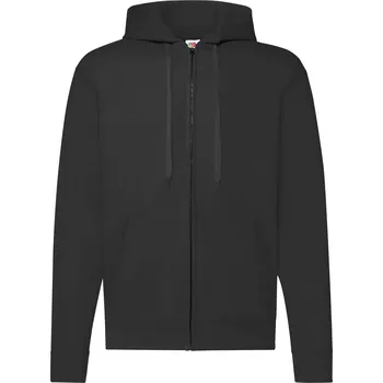 Pánská mikina Mikina s kapucí rozepínací Fruit of the Loom Černá XL