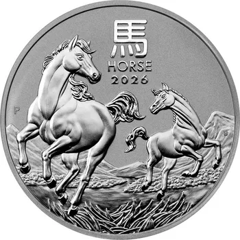 Perth Mint - Year of the Horse Rok Koně Lunární - 5 Oz