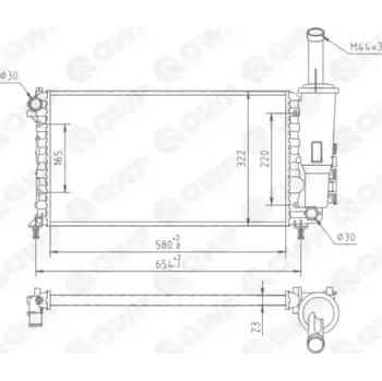 Chladič motoru QWP Chladič vody QWP WRA207