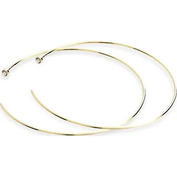 Módní doplněk JSB bijoux s.r.o. Větší pozlacené stříbrné provlékací náušnice s krystalem Swarovski Crystal (Stříbro 925/1000)