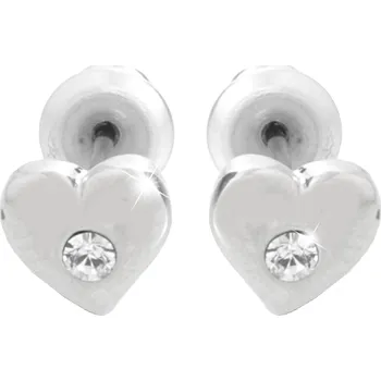 Náušnice JSB bijoux s.r.o. Náušnice puzety z bižuterní slitiny mini srdíčko s krystalem Swarovski Crystal