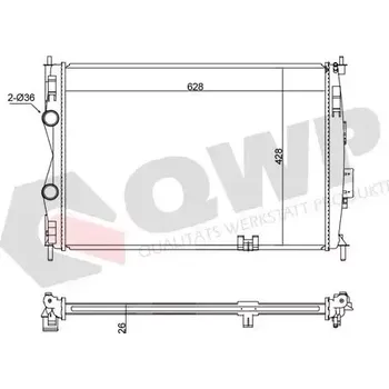 Chladič motoru QWP Chladič vody QWP WRA365