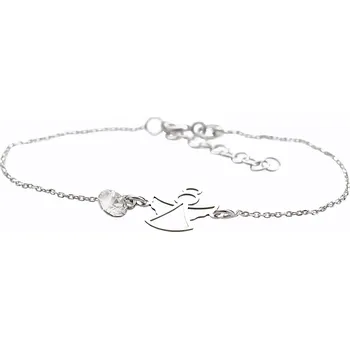 Náramek JSB bijoux s.r.o. Stříbrný náramek s přívěskem anděla a krystalu Swarovski Crystal (Stříbro 925/1000)