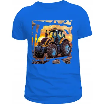 Chlapecké tričko Dětské tričko pro chlapce modré s potiskem Traktoru, velikost 134/140