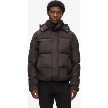 BUNDA KARL LAGERFELD SHORT PUFFER W/ CONTRAST BLACK COFFEE