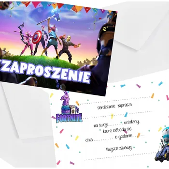 Pozvánka POZVÁNKA FORTNITE NAROZENINOVÉ POZVÁNKY + OBÁLKY