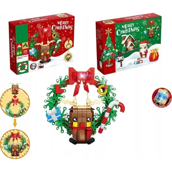 ostatní stavebnice SOB SADA BLOKU S SOBYM VĚNCEM, LED STAVEBNICE 220 DÍLŮ