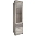 Vitrína 1D1W1S, kaštan nairobi/onyx, JESI NEW