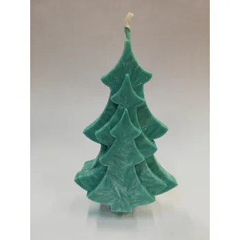 Svíčka Svíčka vonná z palmového vosku - vánoční strom - zelená