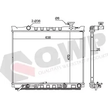 Chladič motoru QWP Chladič vody QWP WRA378