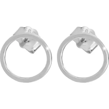 Náušnice JSB bijoux s.r.o. Stříbrné náušnice puzety obrysový kruh bez krystalů (Stříbro 925/1000)