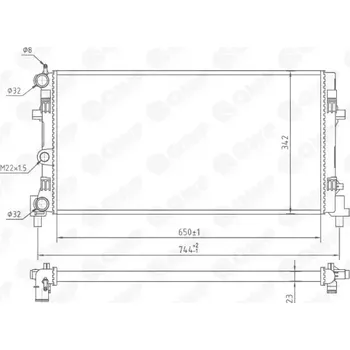 Chladič motoru QWP Chladič vody QWP WRA187