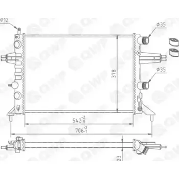 Chladič motoru QWP Chladič vody QWP WRA199
