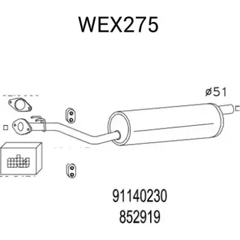 Tlumič výfuku QWP Zadní tlumič výfuku QWP WEX275