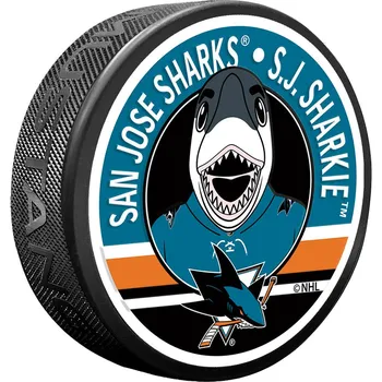 Puk Mustang Puk San Jose Sharks NHL Sharkie Mascot Textured Puck