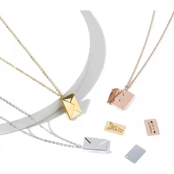 Obálka xTool - Sada náhrdelníků s medailonkem ve tvaru obálky (3 ks)