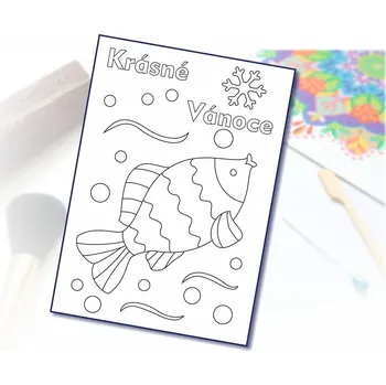 Radost v písku Šablona na pískování krásné vánoce kapřík A6